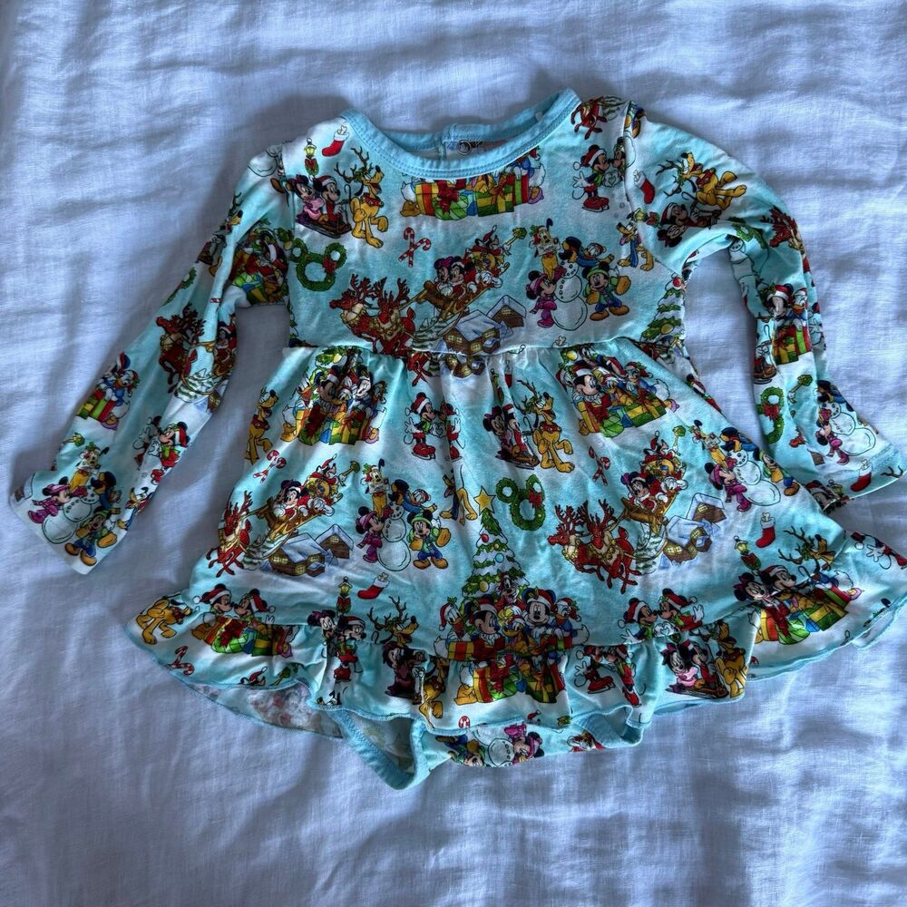 Showstoppers Bamboo Long Sleeve Bodysuit Twirl Disney Holiday Mickey 
Size 18-24